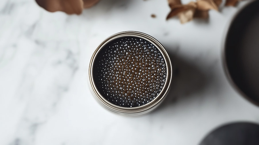 caviar tin on table 1