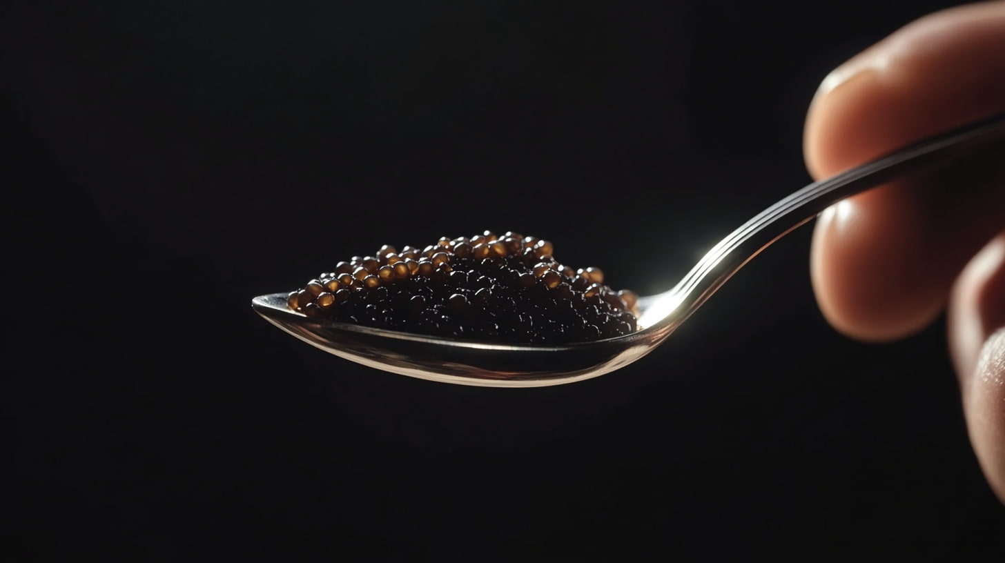 Caviar on a spoon